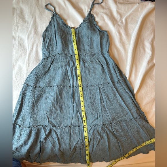 Blue Tiered Spaghetti Strap Dress - Picture 2 of 4